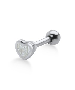 Enameled Heart Shaped Helix Piercing TIP-402-4